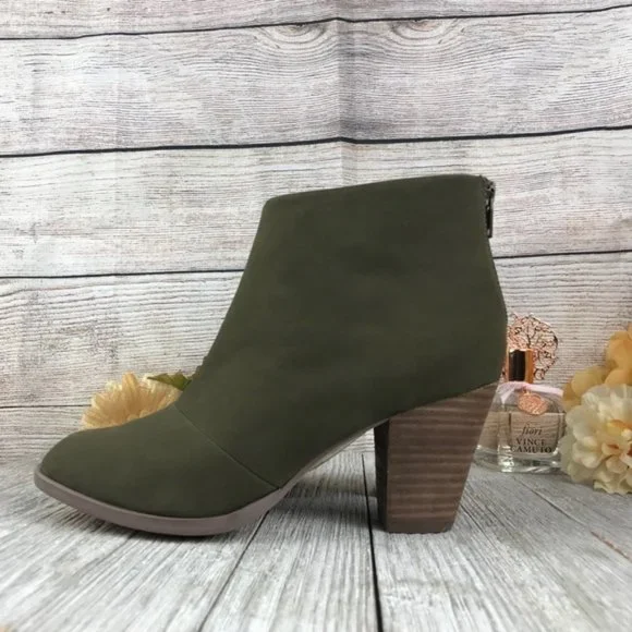 Sole Society Devyn Khaki Goat Nubuck Bootie Size 5.5 - Picture 6 of 10